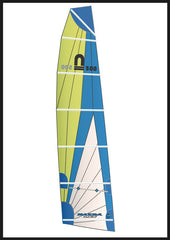 Grand Voile Dacron Nacra 500 - Blanche bleue jaune