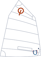 Voile J Sail Blue B3 avec certificat de mesures
