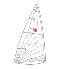 Voile Laser MKII (avec bouton)